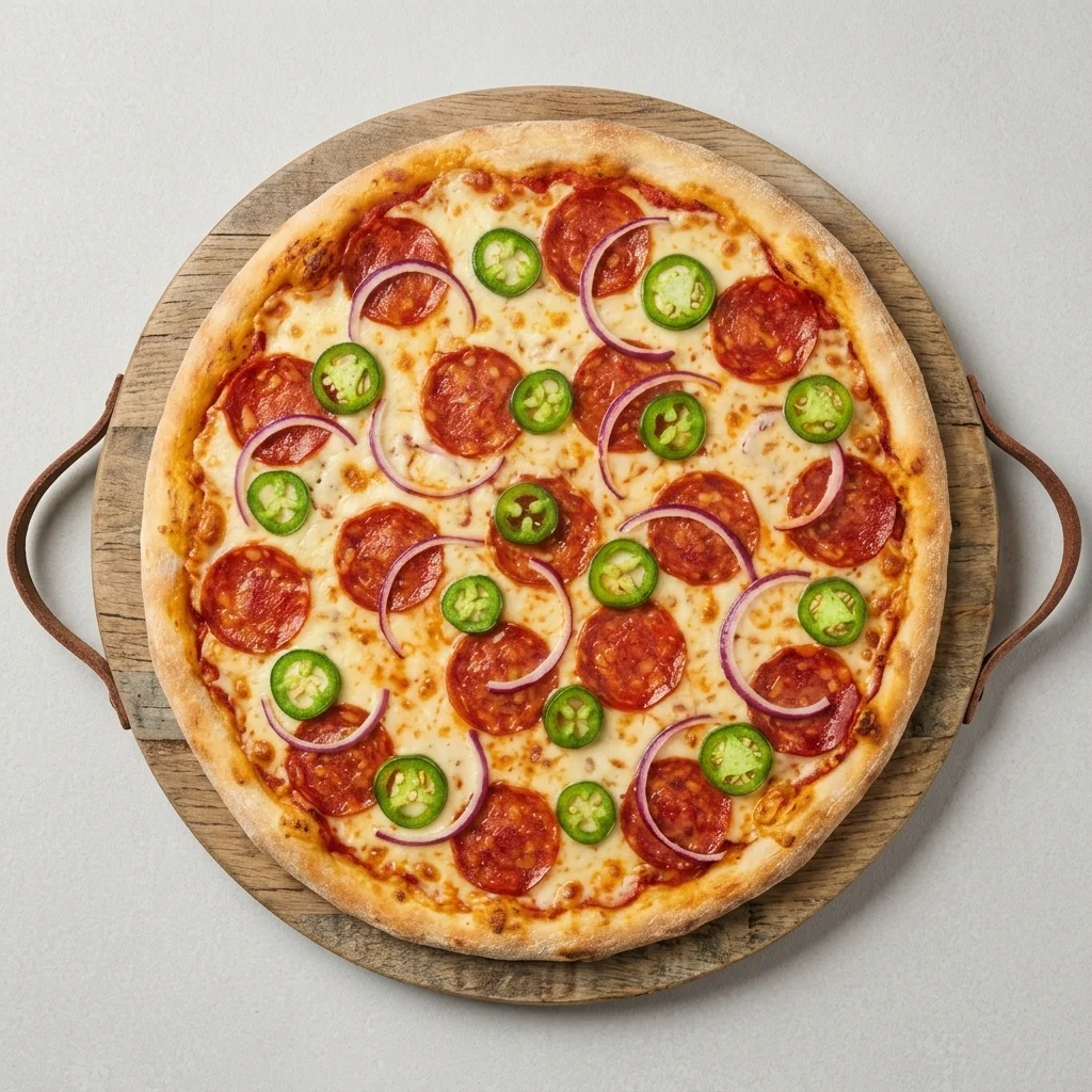 Deluxe All Canadian Pizza loaded with toppings from Binge Pizza in southeast Calgary